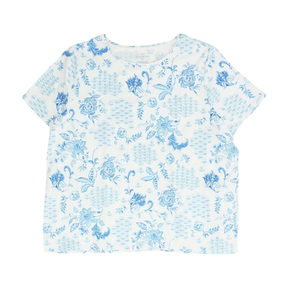 White Plus Size Floral Blouse