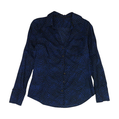 Black Geometric Button Down