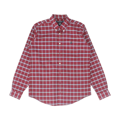 Red Plaid Long Sleeve Button Down