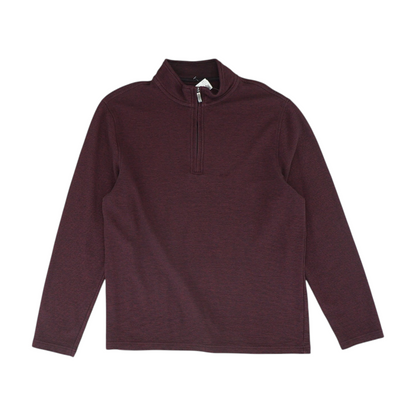 Maroon Striped 1/4 Zip Pullover