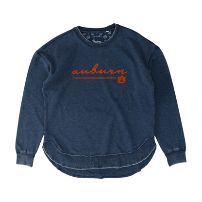 Navy Auburn Tigers Solid Sweatshirt Pullover