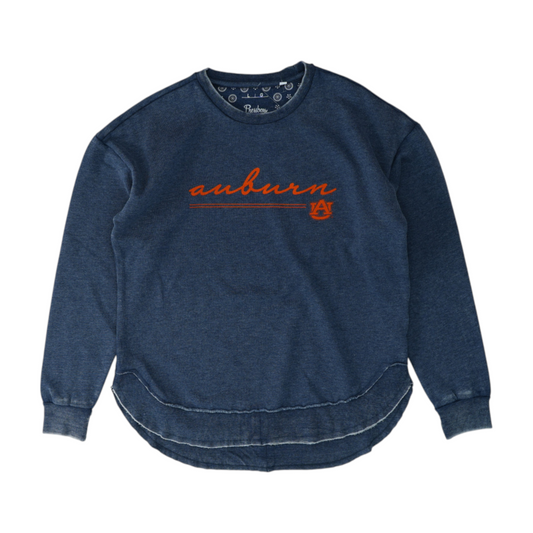 Navy Auburn Tigers Solid Sweatshirt Pullover