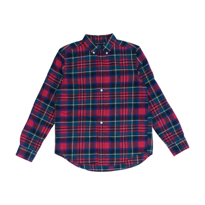 Red Plaid Flannel Button Down