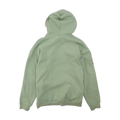 Green Solid Hoodie Pullover