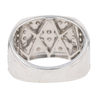 1 1/2 Ct 10K White Gold Gents Pave Diamond Band