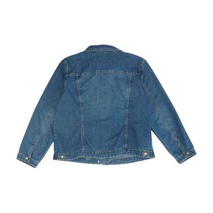 Blue Solid Denim Jacket