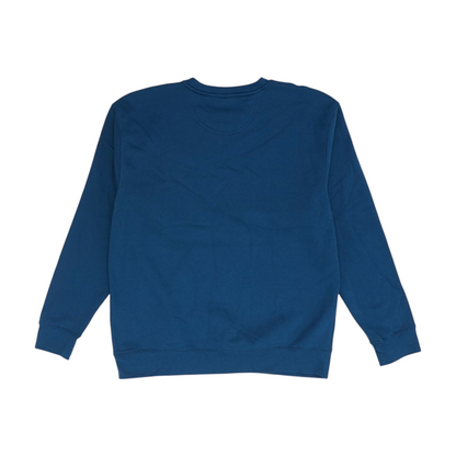 Blue Solid Sweatshirt Pullover
