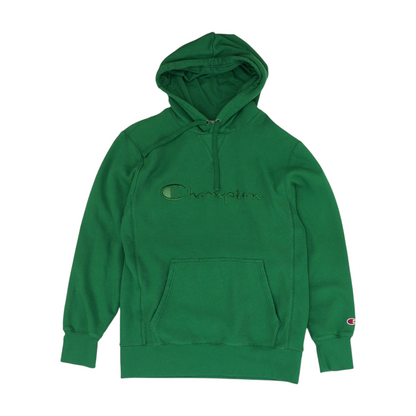 Green Solid Hoodie Pullover