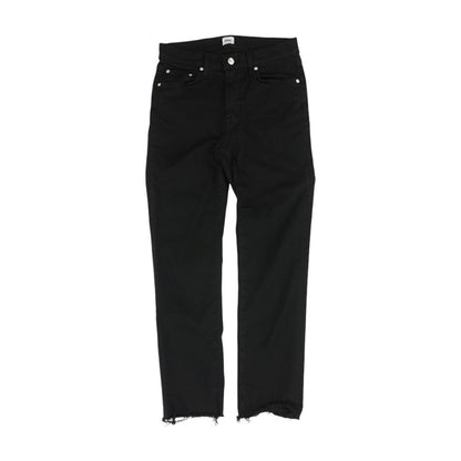 Black High Rise Slim Leg Jeans
