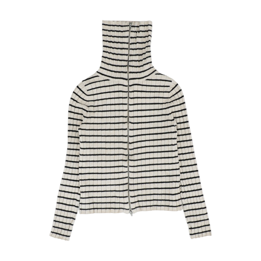 Universal Thread Beige Striped Cardigan Sweater – Image 1