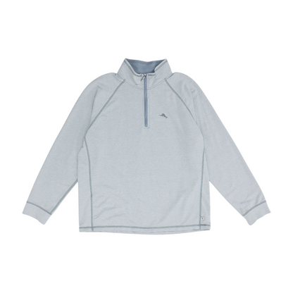 Gray Solid 1/4 Zip Pullover