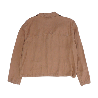 Brown Herringbone Button Down
