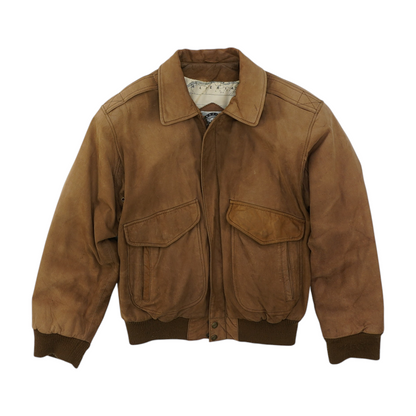 Vintage Leather Bomber Jacket