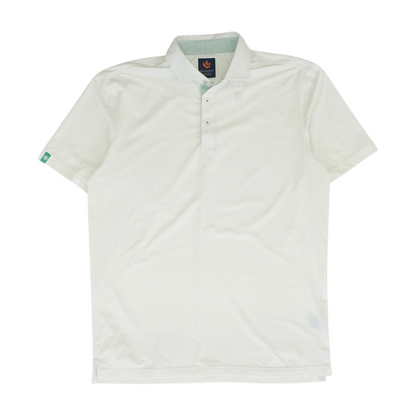 White Solid Short Sleeve Polo