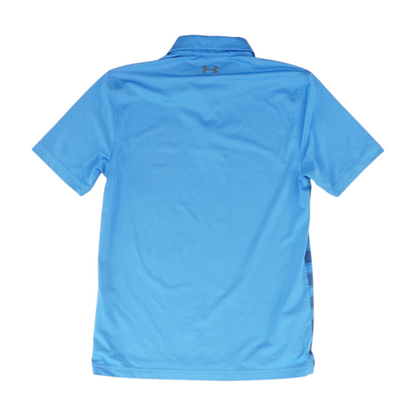 Blue Striped Short Sleeve Polo