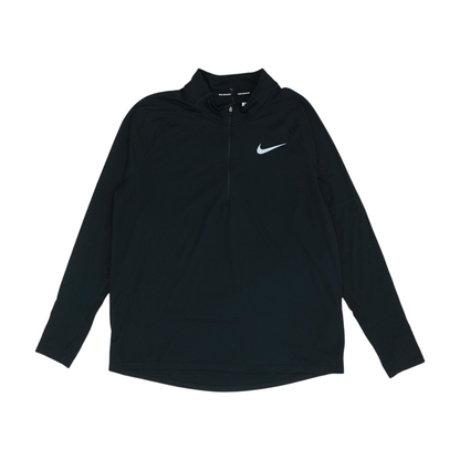 Black Solid 1/4 Zip Pullover