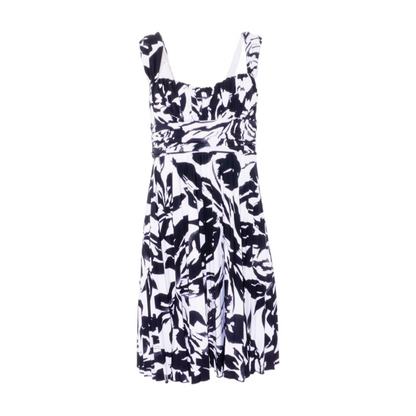 Black Print Midi Dress
