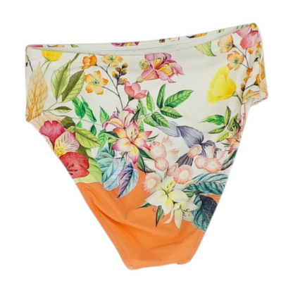 White Floral Swim Bottom