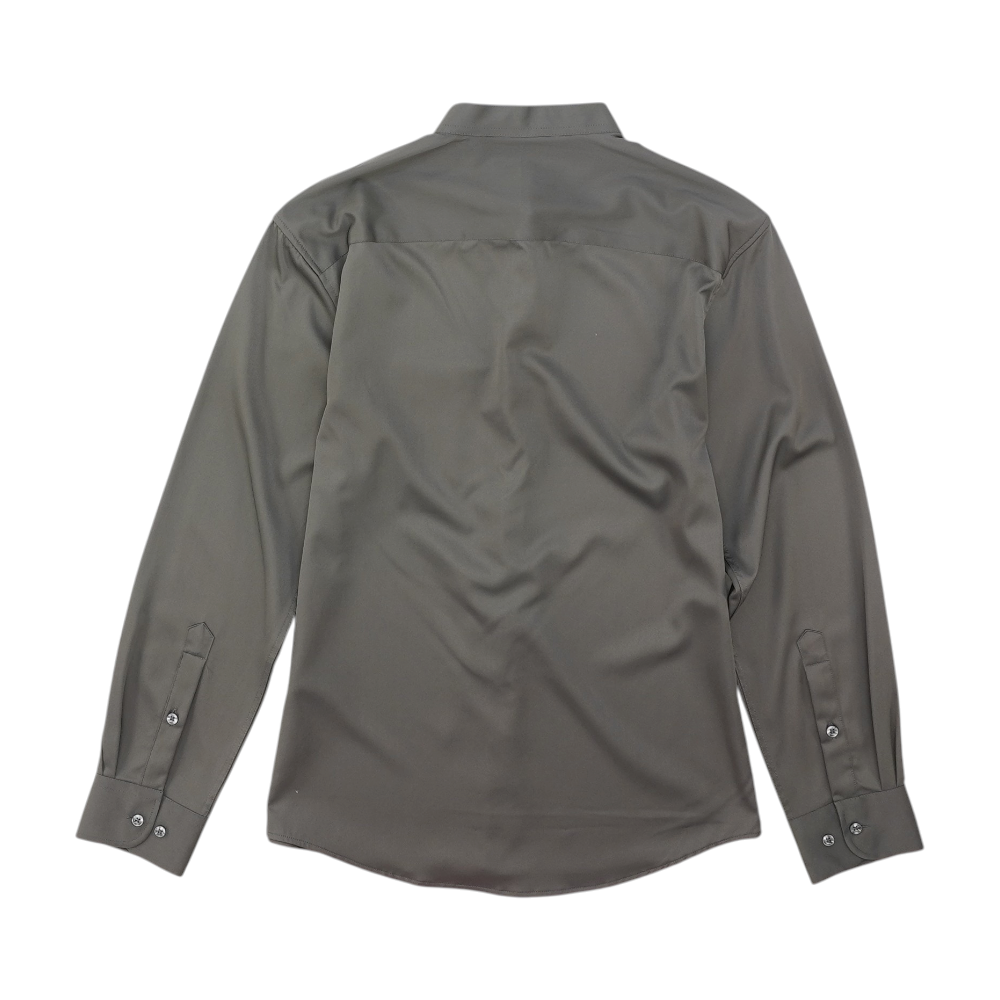 Charcoal Solid Long Sleeve Button Down