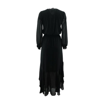 Black Solid Maxi Dress