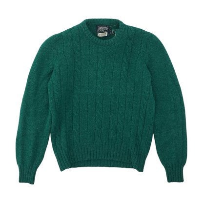 Vintage Green Solid Pullover Sweater