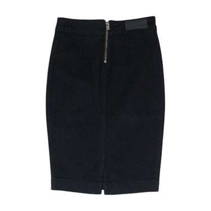 Black Solid Mini Skirt