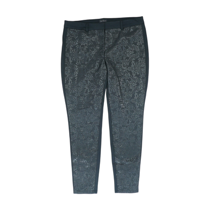Black Long Print Tapered Pants