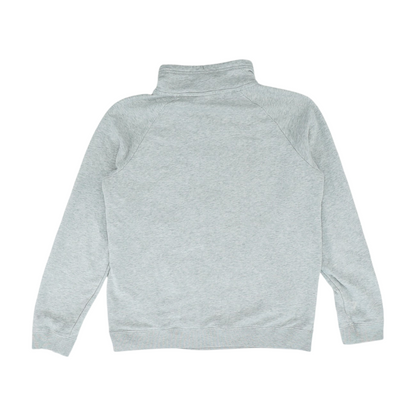 Gray Solid 1/4 Zip Pullover