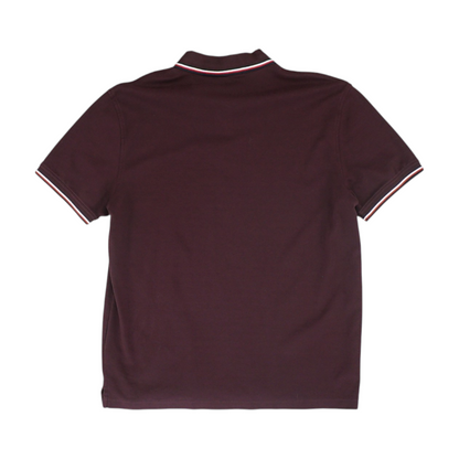 Burgundy Solid Short Sleeve Polo