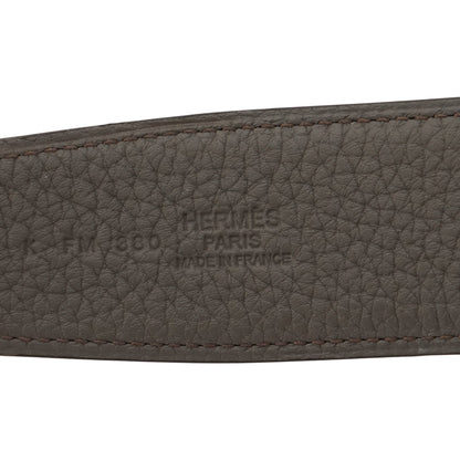 Noir & Etain Royal Belt Buckle & Reversible Leather Strap 38 mm in Box 135 and Togo Calfskin