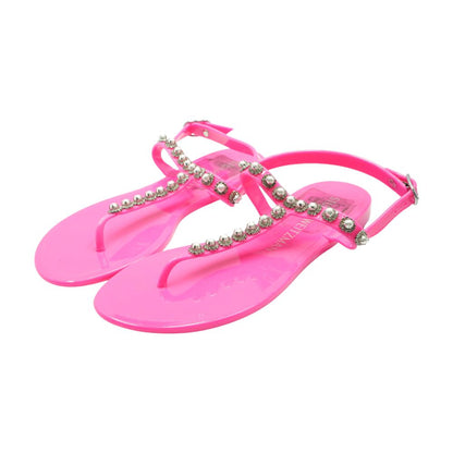 Neon Pink Flat Sandals