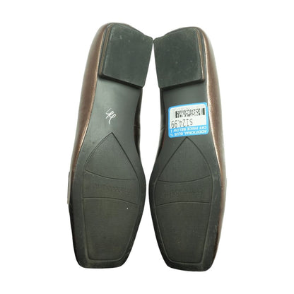 Bronze Loafer Flats