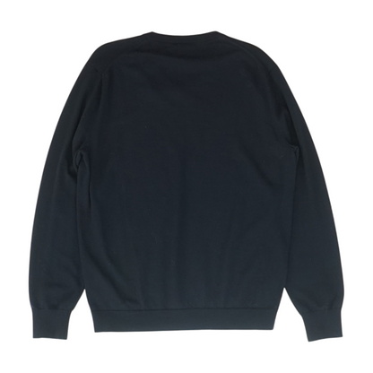 Navy Solid Pullover Sweater