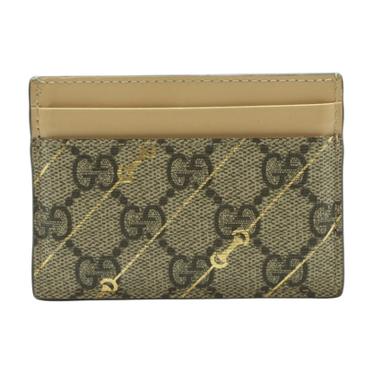 GG Supreme Canvas Horsebit Card Holder