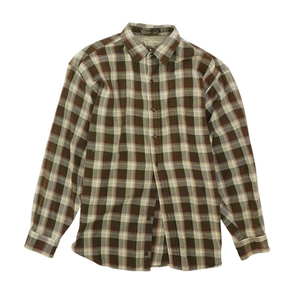 Brown Plaid Flannel Button Down