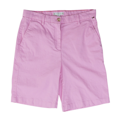 Pink Solid Chino Shorts