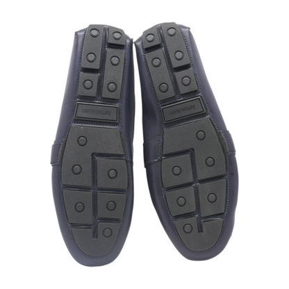 Navy Slip-On Dress Shoes