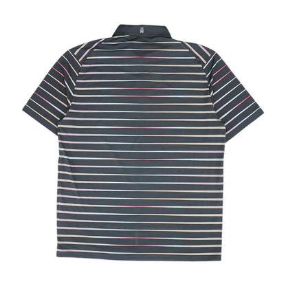 Black Striped Short Sleeve Polo
