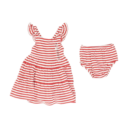 Red Striped Sleeveless Set
