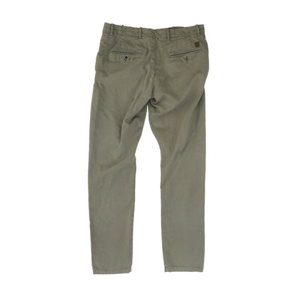 Gray Solid Casual Pants