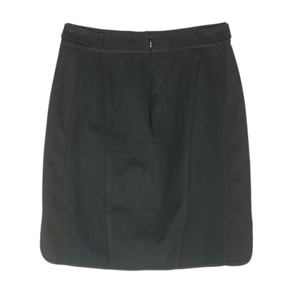 Black Solid Midi Skirt