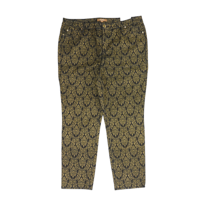 Gold Abstract Slim Jeans