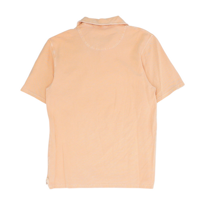 Orange Solid Short Sleeve Polo
