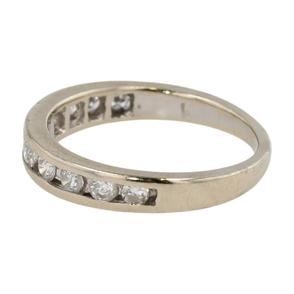 .33 ct 14K White Gold Channel Set Round Diamond Band