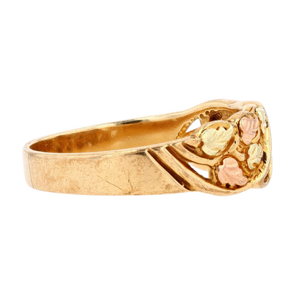 10K Two-Tone Gold Diamond Band Ring