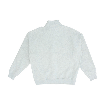 Gray Solid 1/4 Zip Pullover