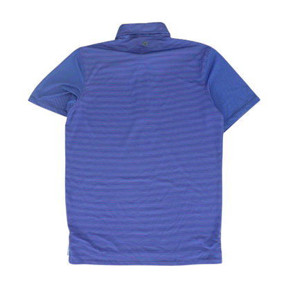 Blue Striped Short Sleeve Polo
