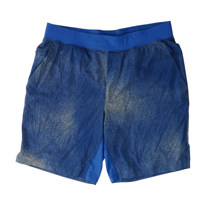 Blue Abstract Active Shorts