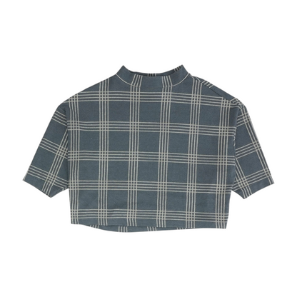 Gray Plaid Pullover Sweater