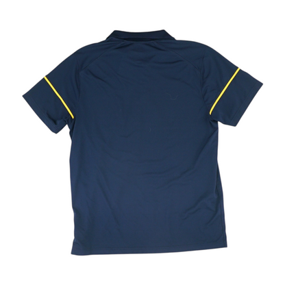 Navy Michigan Wolverines Solid Short Sleeve Polo